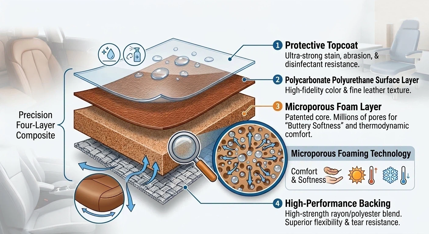 100% Polycarbonate PU Leather