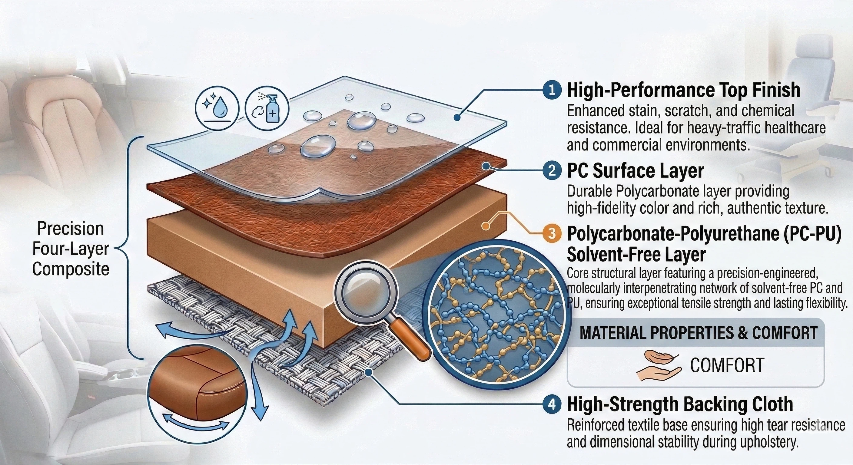 solven free pc-pu leather